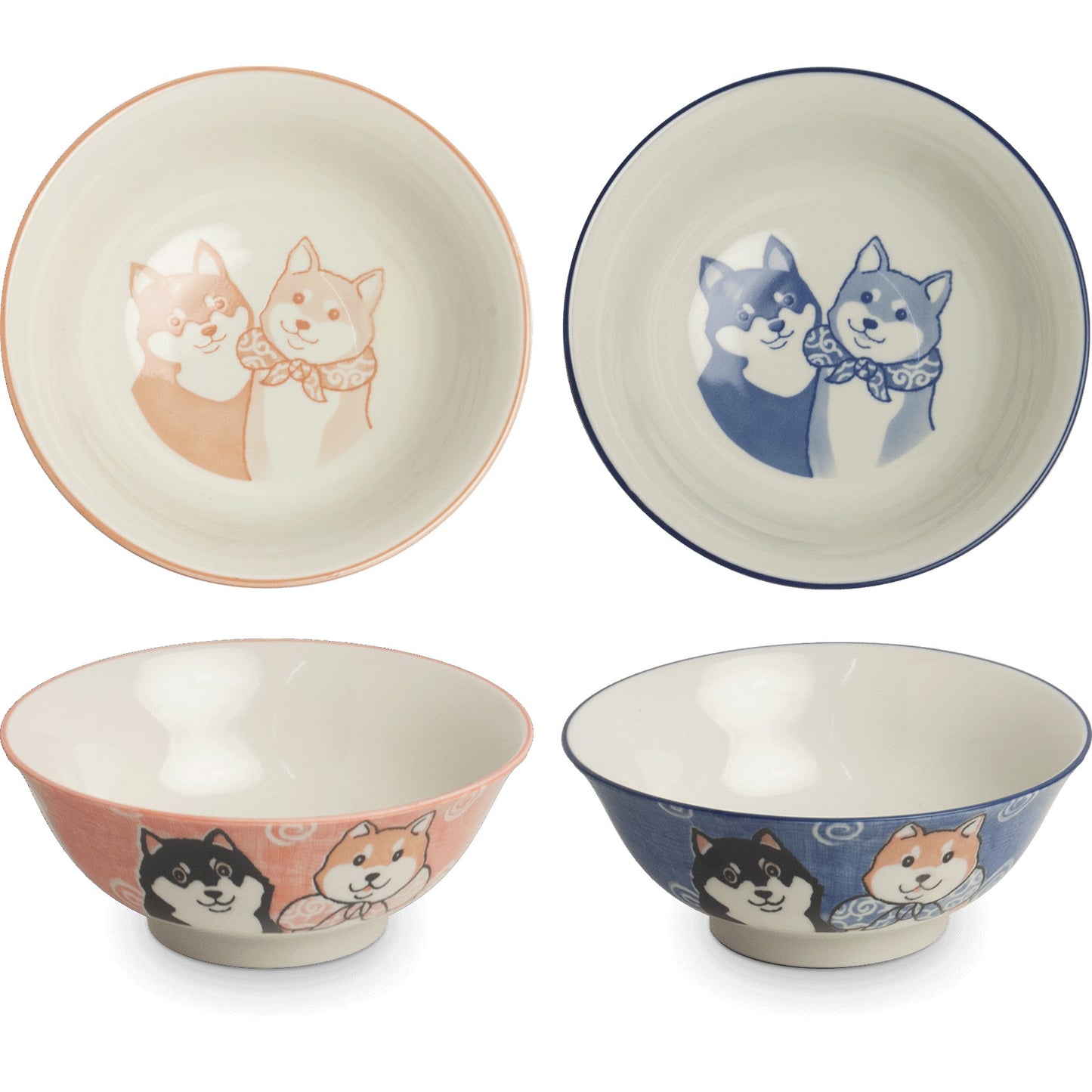 EDO Bowl Shiba Blau oder Rot Ø21 cm | H8 cm 1Stk