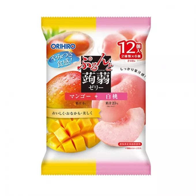 ORIHIRO Konjak-Mango- und Weißpfirsich-Gelee 240g