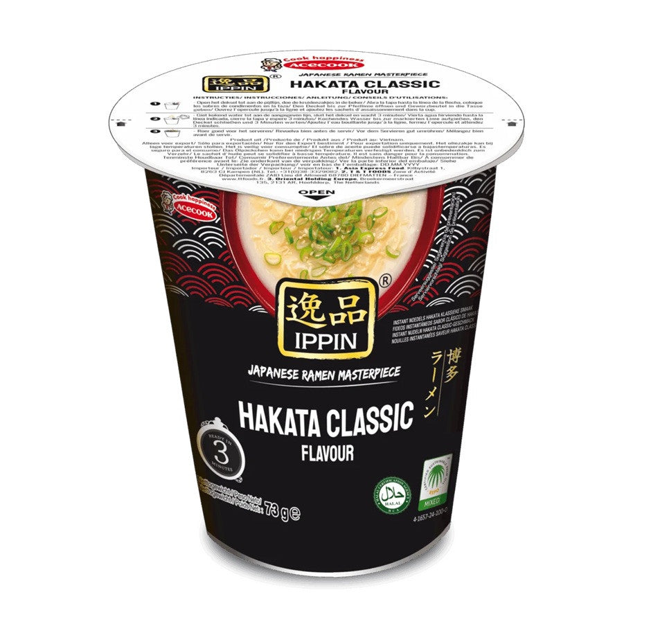 ACECOOK Instantnudeln mit Tonkotsu Geschmack 73ml