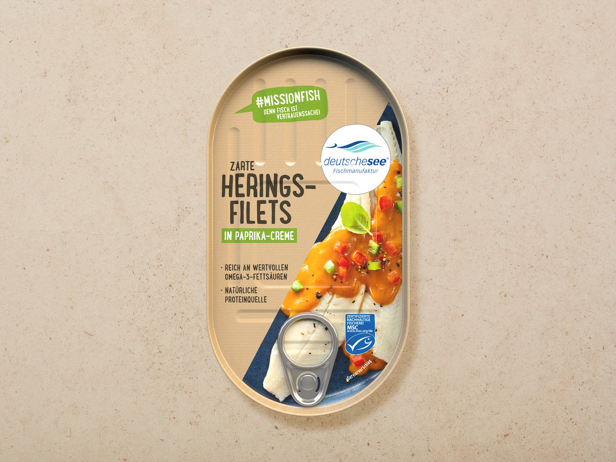 Deutsche See Heringsfilets in Paprikacreme 200g