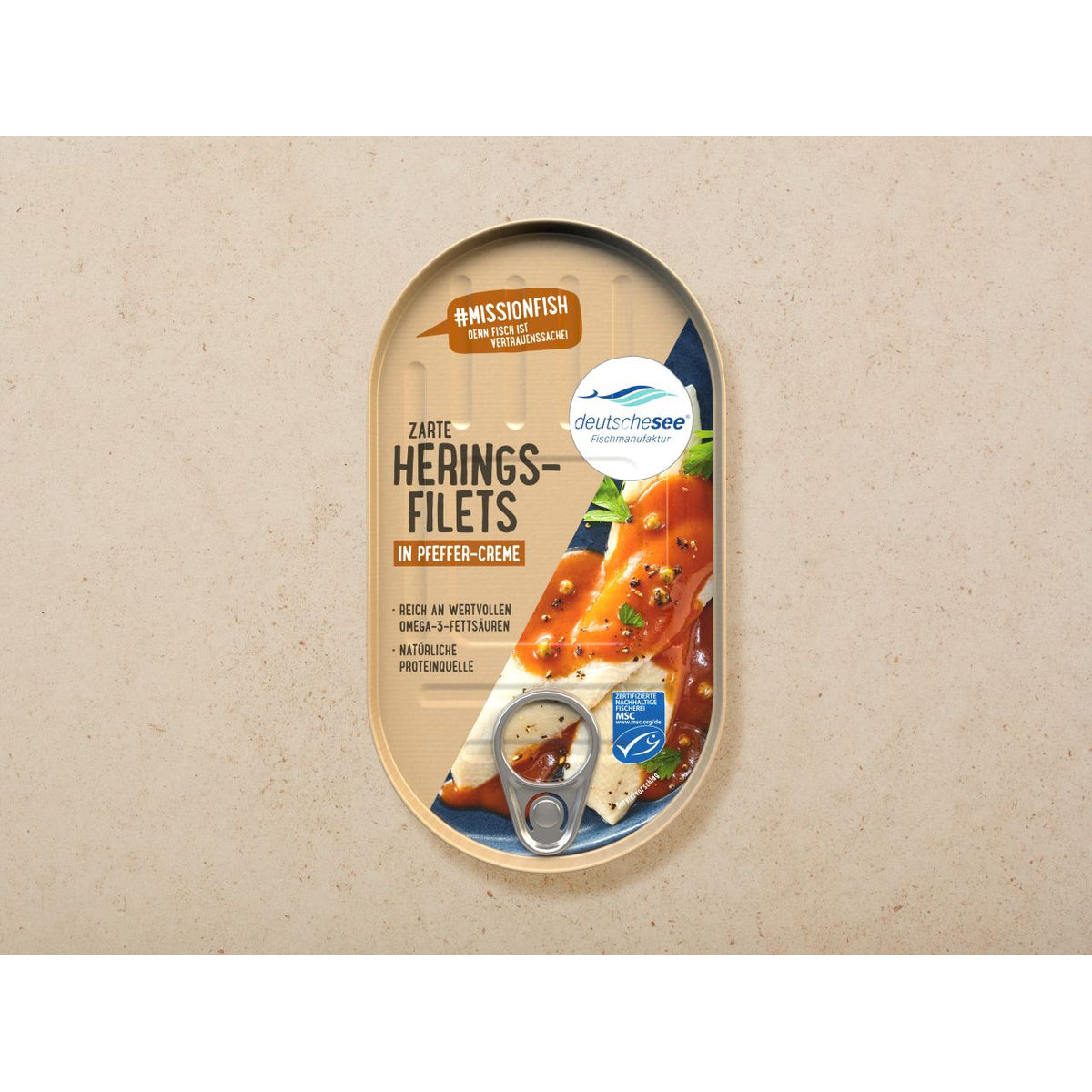 Deutsche See Heringsfilets in Pfeffercreme 200g