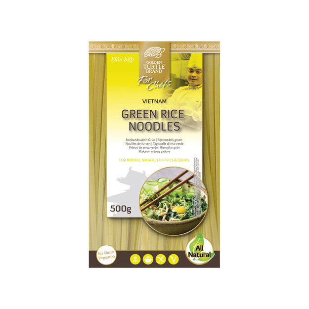 GoldenTurtleForChefs Reisbandnudeln grün 3mm 500g