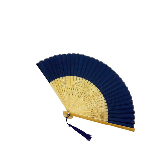 Hand-Fächer, Blau, 23 cm 1Stk