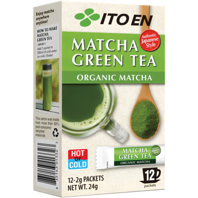 ITO EN Bio Matcha Grüntee Sticks im Sachet 24g