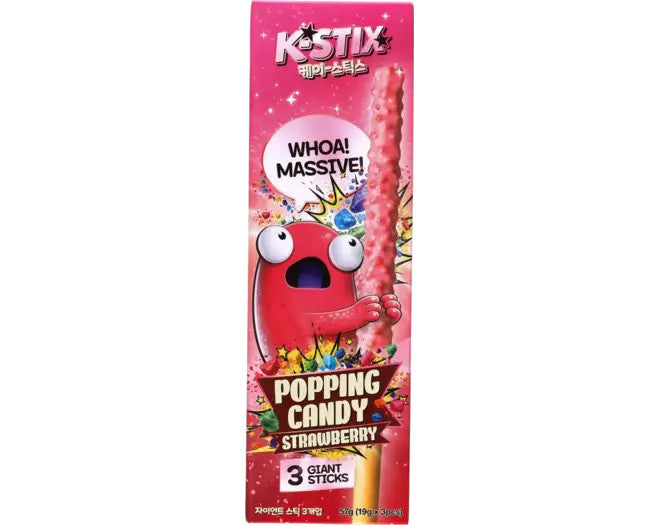 K-STIX Popping Candy Erdbeer-Schokoriegel, 19g