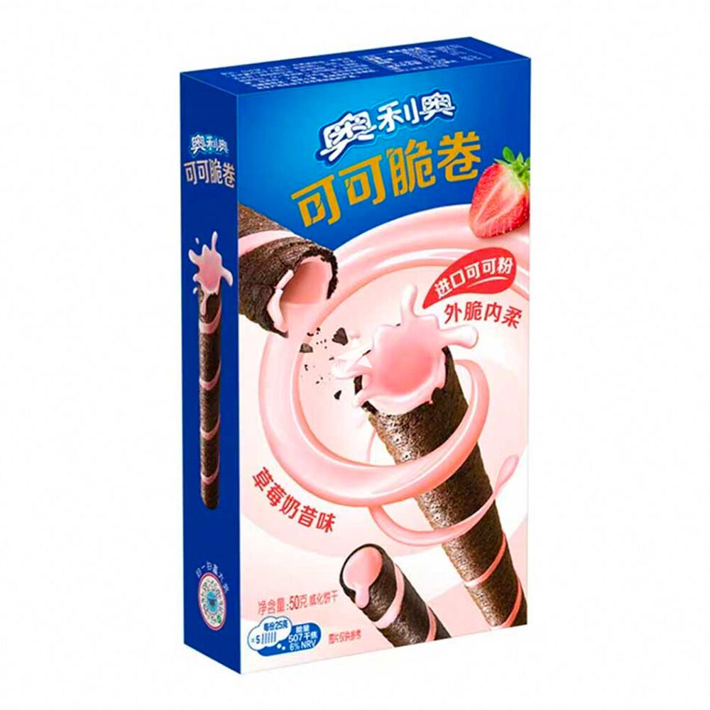 OREO Cocoa Erdbeere Schokoladen Waffel Biskuit Rolle 50g