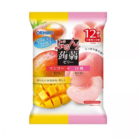 ORIHIRO Konjak-Mango- und Weißpfirsich-Gelee 240g