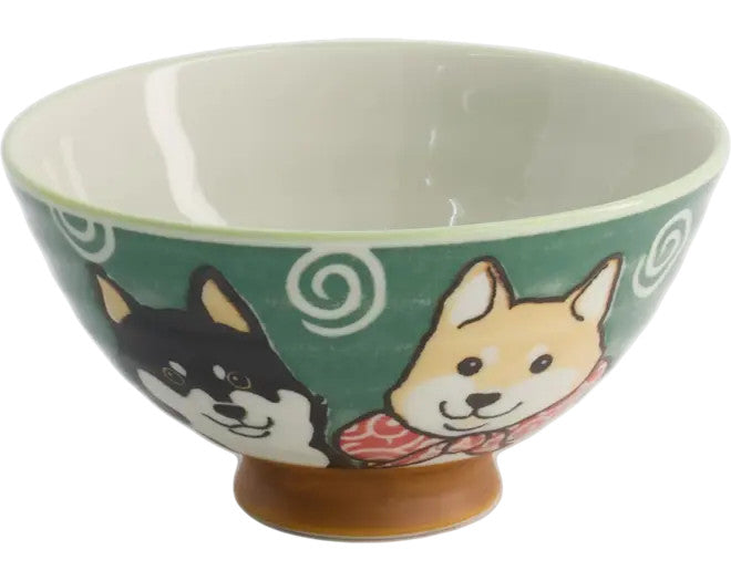 Tokyo Design Studio Kawaii Schüssel Rice Shiba-Dog Grün (350ml)