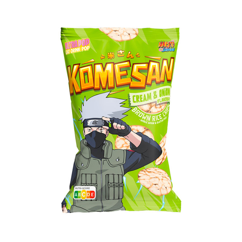 ULTRA POP braune Reischips – Sahne- und Zwiebelgeschmack 60g