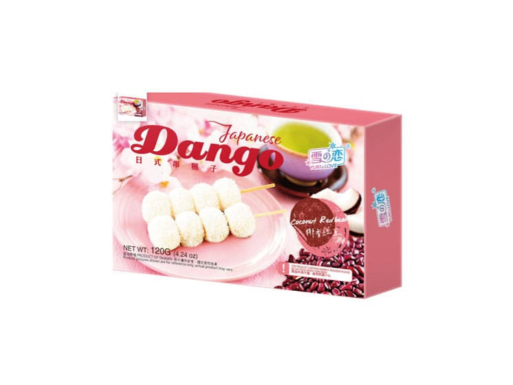 Yuki&Love Japanischer Dango, Kokosnuss rote Bohnen, 120 g